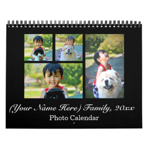 Calendrier Collage photo et couverture 2024 sur mesure
