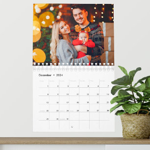 Calendrier Collage Photo Famille Moderne 2026