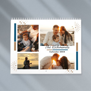 Calendrier Collage Simple Moderne Photo de Famille 2027