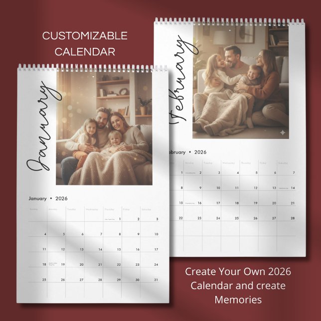 Calendrier Conception de photo de design moderne simple (Créateur téléchargé)