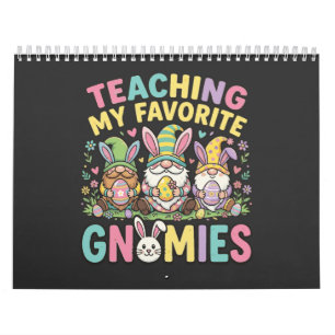 Calendrier Conception d'enseignant gnome mignon Enseignement
