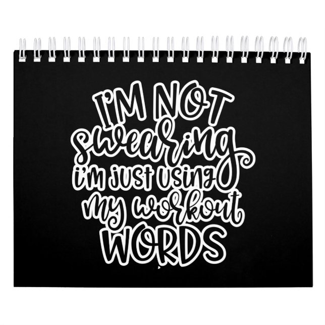Calendrier Conception d'exercices de gym Je ne jure pas (Protection)