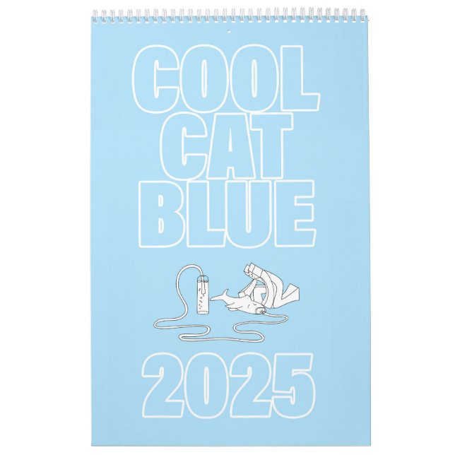 Calendrier Cool Cat Blue 2025 (Protection)