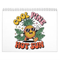 Cool Pine Hot Sun Rétro Pinapple Ambiance Estivale