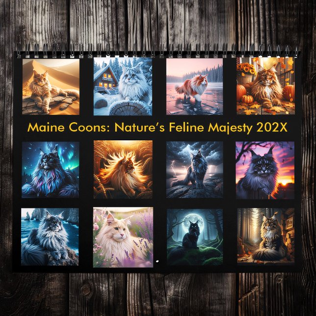 Calendrier Coons sauvages du Maine : la Feline Majesty de la  (Créateur téléchargé)