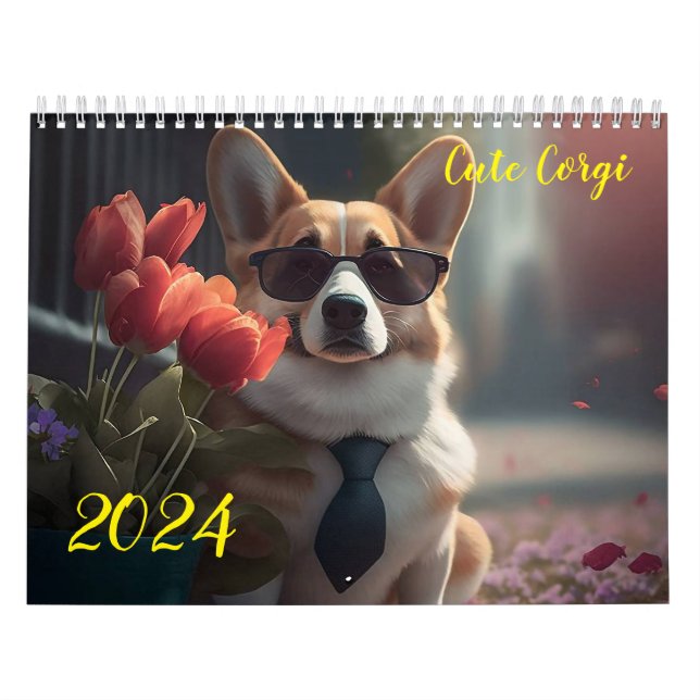 Calendrier Corgi mignon. 2024 (Protection)