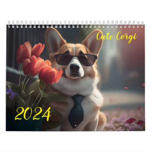 Calendrier Corgi mignon. 2024