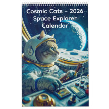 Calendrier Cosmic Cats - Explorateur spatial 2026