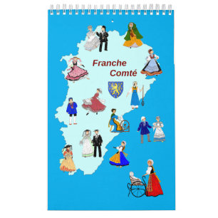 Calendrier Costumes de franche- Comté, france