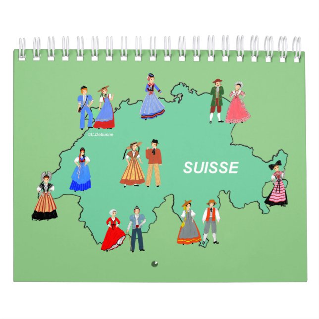 Calendrier Costumes traditionnels de SUISSE (Protection)