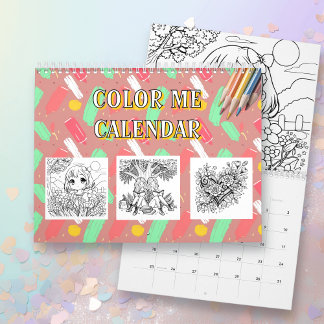 Calendrier Couleur | Coloration amusante pour adultes