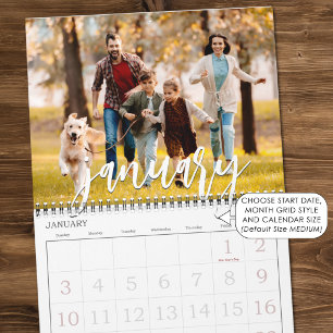 Calendrier Couleur personnalisée de collection de photos et d