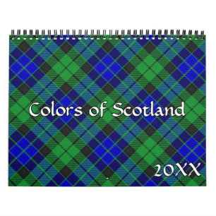 Calendrier Couleurs de plaid de tartan de l'Ecosse