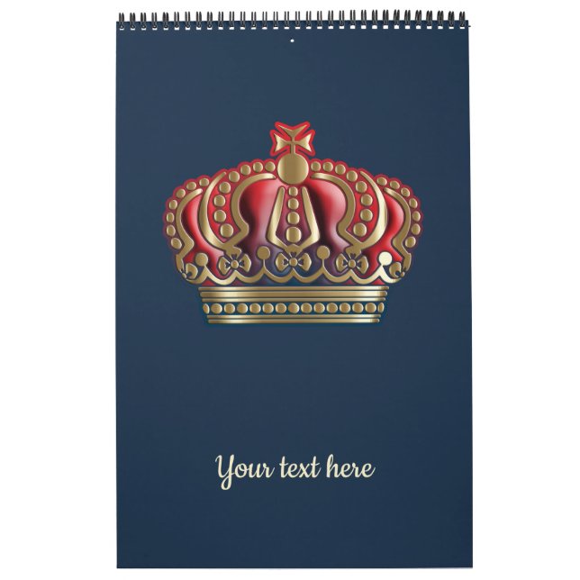 Calendrier Couronne de la Croix Royale - Bleu Or (Protection)