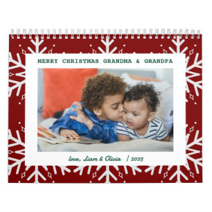 Calendrier Couteaux de neige mignons Photo Noël rouge Cadea