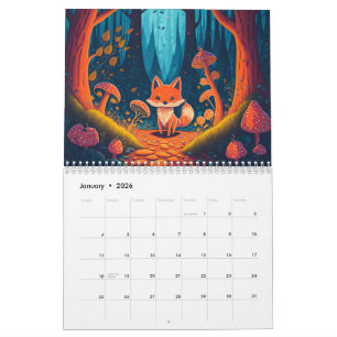 Calendrier Créatures de Forêt Magique Imaginaire 2026 Calendr