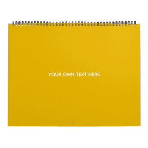 Calendrier Créez votre propre design personnalisé jaune