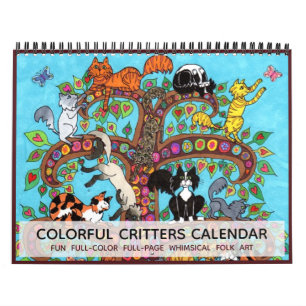 Calendrier Critères colorés Amusants Beaux Animaux 2022 Boh