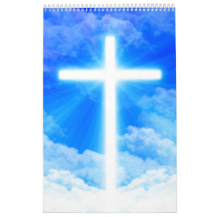 Calendrier Croix de chrétien personnalisable de Jésus-Chris