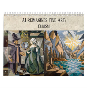 Calendrier Cubisme : l'esthétique de l'art IA - Réinterprétat