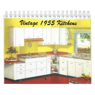 Calendrier Cuisines vintages de 1955 - Décor classique des an