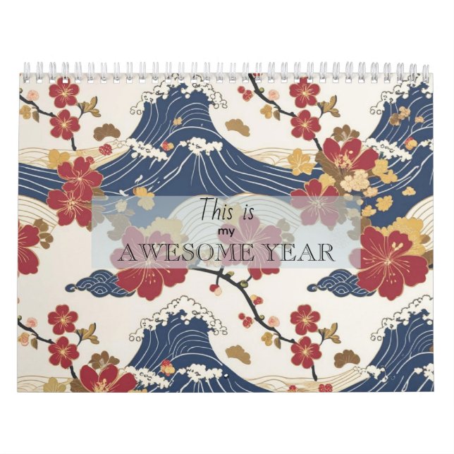 Calendrier Custom Motivational Japanese Kimono Pattern (Protection)