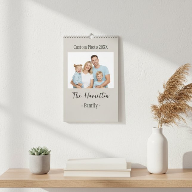 Calendrier Custom Photo Calendar, Rustic Wall Design (Créateur téléchargé)