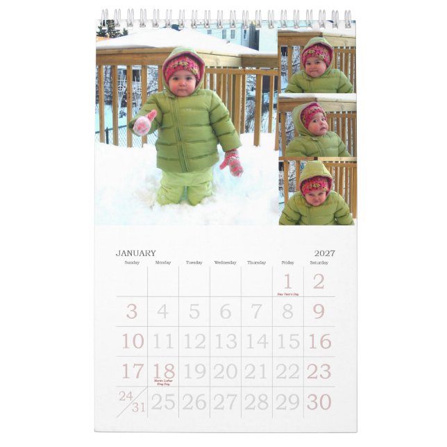 calendrier - customisé (Jan 2027)