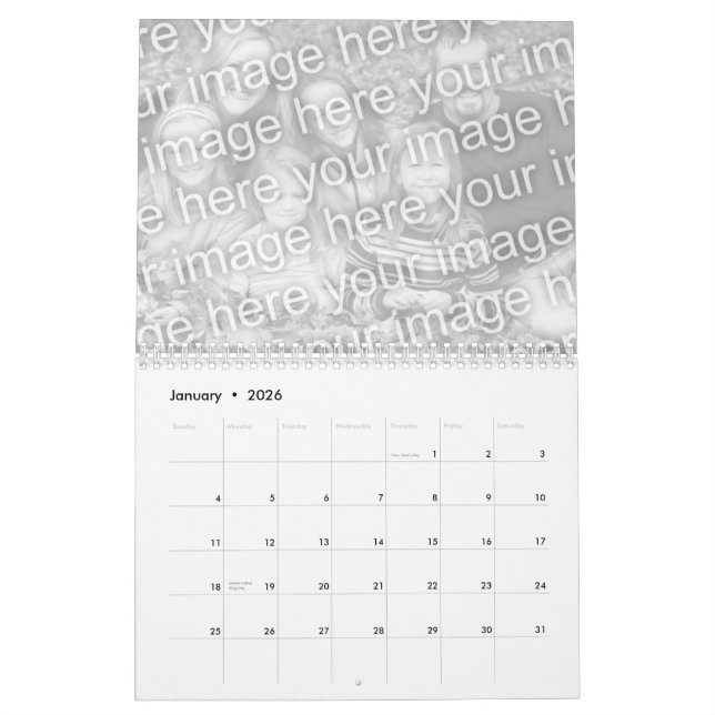 calendrier customizeable de fête des pères (Jan 2026)