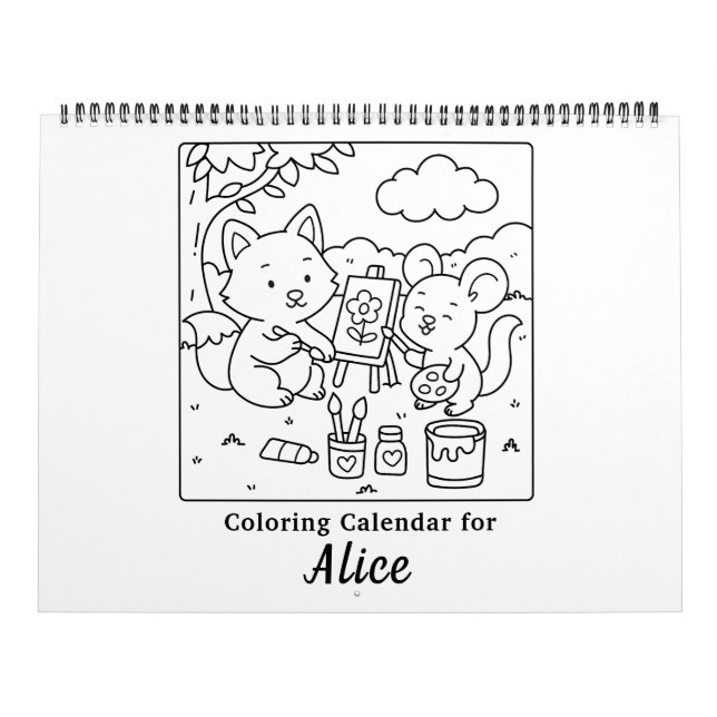 Calendrier Cute Friends Coloring Calendar (Protection)