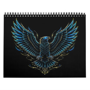 Calendrier Cyberpunk Néon Aigle