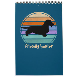Calendrier Dachshund Poil Dur - Silhouette 1
