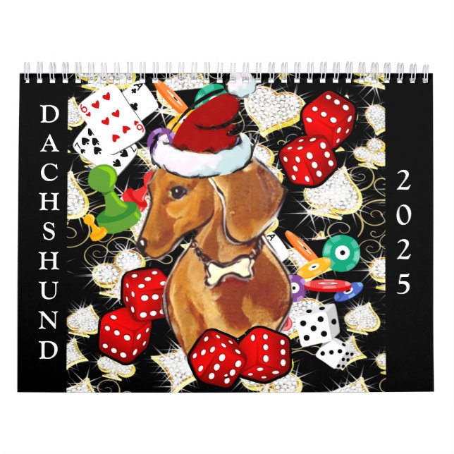 Calendrier Dachshund Rouge   (Protection)