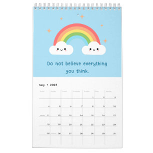 Calendrier d'affirmations positives motivationnell