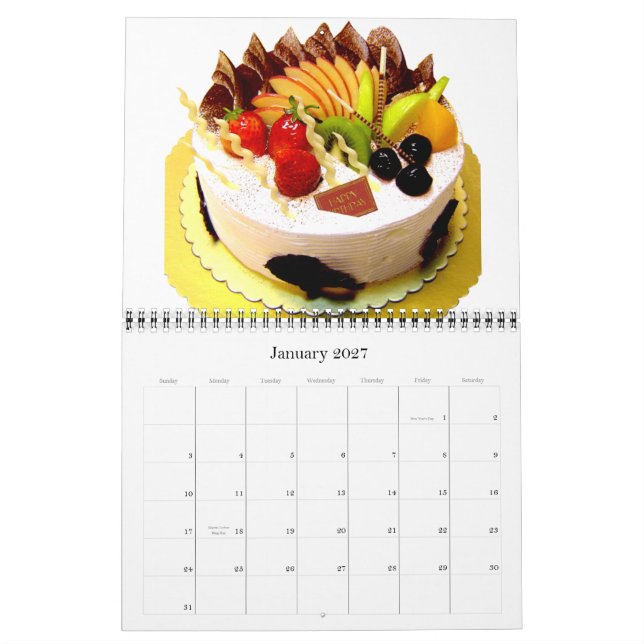 Calendrier d'anniversaire (Jan 2027)
