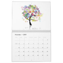 Calendrier d'arbres d'art