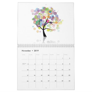 Calendrier d'arbres d'art