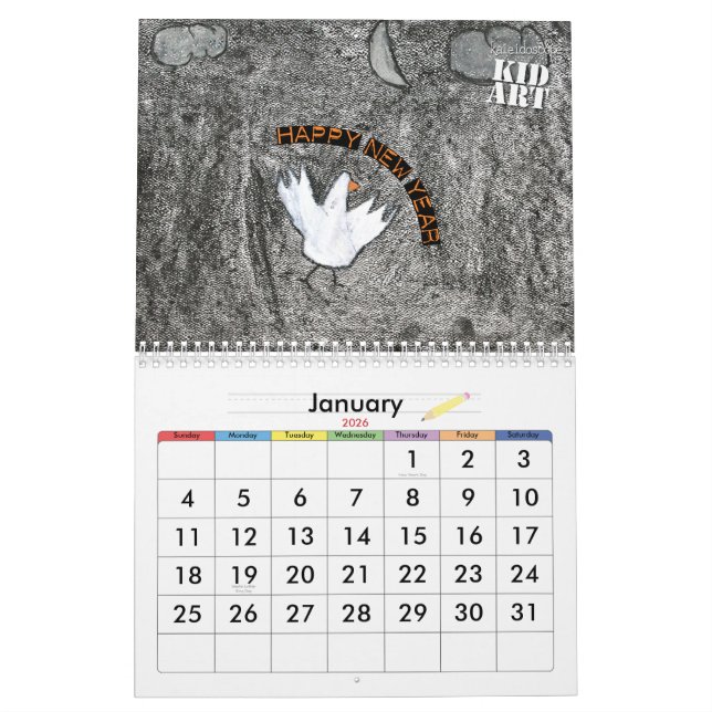 Calendrier d'art de 2010 enfants (Jan 2026)