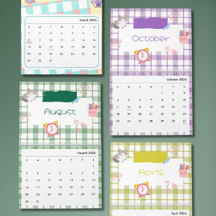 Calendrier d'art de chat mignon lumineux