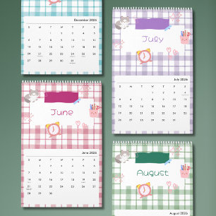Calendrier d'art de chat mignon lumineux