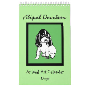 Calendrier d'art de chien : Illustré par Abigaïl