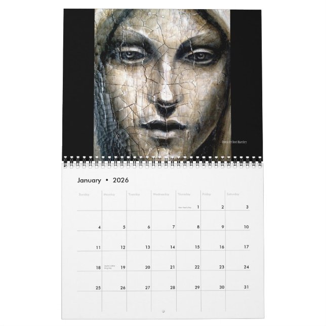 Calendrier d'art de Dori Hartley - les peintures 2 (Jan 2026)