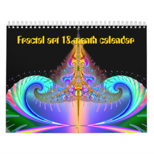 calendrier d'art de fractale de 18 mois