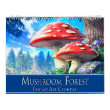 Calendrier d'art fantastique de la forêt de champi