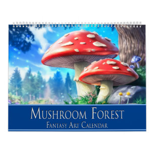 Calendrier d'art fantastique de la forêt de champi