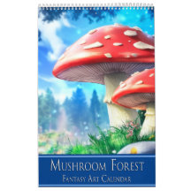 Calendrier d'art fantastique de la forêt de champi