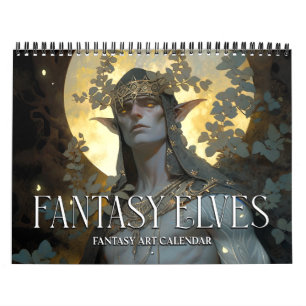 Calendrier d'art fantastique des elfes de fantasy