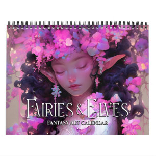 Calendrier d'art fantastique des fées et des elfes