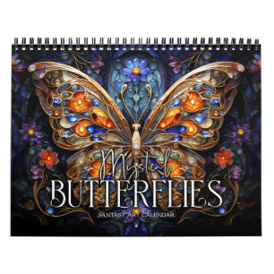 Calendrier d'art fantastique des papillons mystiqu