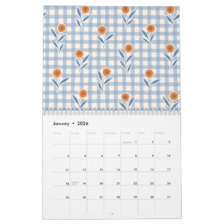 Calendrier d'art floral pastel grandmillénaire 202